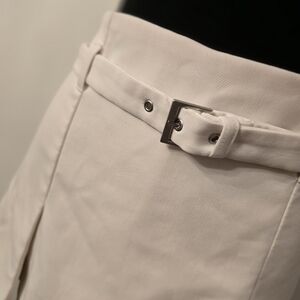 Zara White Mini Skirt with Belt
